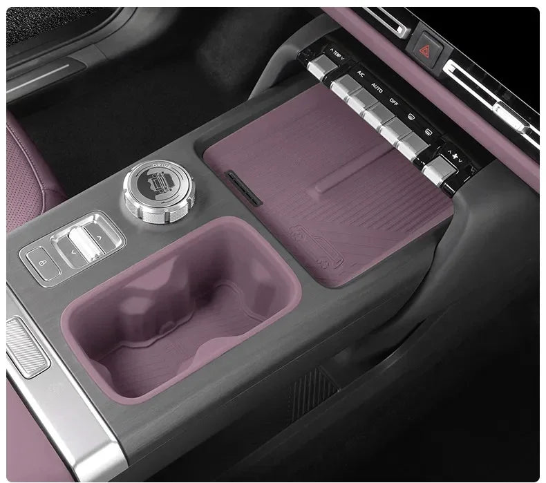 For Chery ICAR V27 2026 Silicone Cup Holder Mat Wireless Charging Anti Slip Pad Tailgate Storage Box Interior Accessories Kit