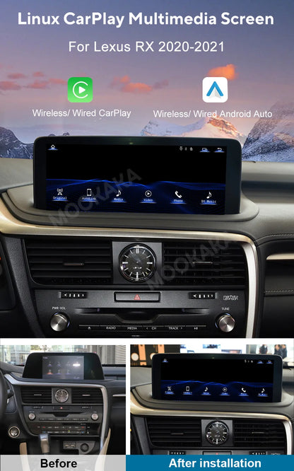 Linux Car stereo CarPlay FOR Lexus RX RX200 RX270 RX300 RX350 RX400h RX450h 2009-2021 Car Radio GPS navi player HD touch screen