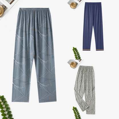 Spring, Autumn and Winter Men's Single-Piece Pajama Pants, Thickeneded Pants, Plus Fat, Large Size, Casual, Can Be Worn Outside, Fashionable Home Pants