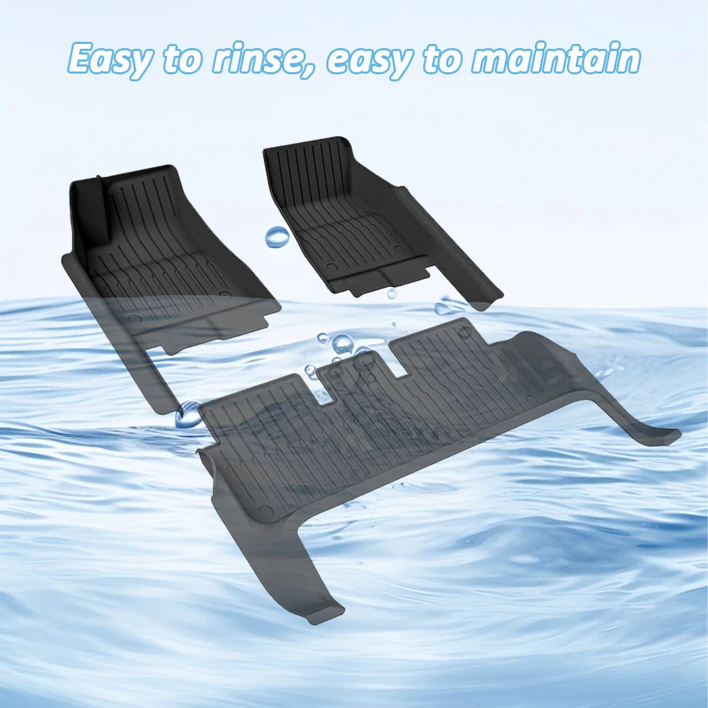 For New Tesla Model 3 Highland Car Floor Mats All-inclusive Threshold Style Foot Pads TPE Cargo Liner Seat Backrest Protective