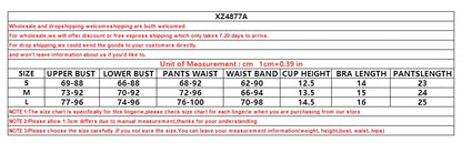 2025 French style hanging neck pure desire sexy steel ring gathering shaping underwear split set with leg socks