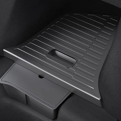 For Tesla Model Y Juniper 2025 TPE Rear Trunk Left Right Side Storage Box Tail Boot Organizer Partition Decoration Accessories