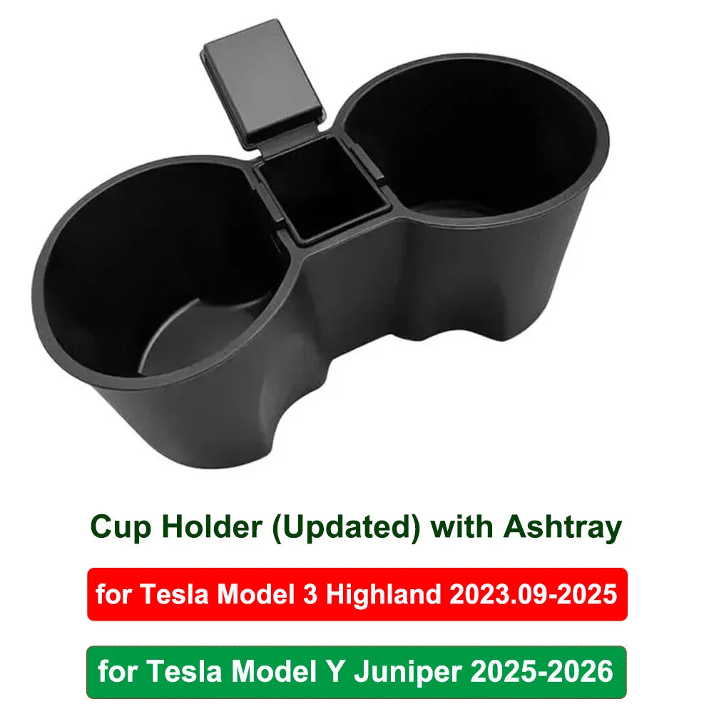 Car Cup Holder for Tesla Model Y Juniper Center Console Cup Mat TPE Water Bottle Holder Model 3 Highland interior Accessories