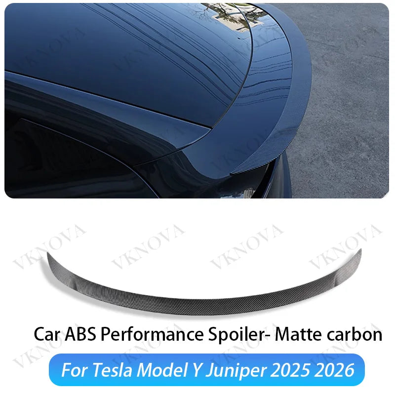 Glossy Black Rear Trunk Spoiler Trim Kit for Tesla Model Y Juniper 2025 - P Style Blade Sport Body Styling Exterior Accessories