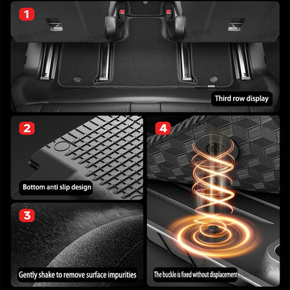 For Tesla Floor Mat Model YL 2026 Car Trunk Mat Set Luggage Mat TPE waterproof Anti-Slip Set LHD Floor Liner Mat Car Accessorie
