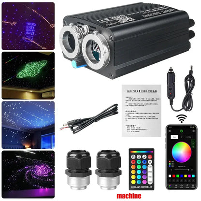 RGBW Fiber Optic Star Headliner Kit APP Bluetooth Car Roof Ceiling Light Interior Ambient Lighting DIY Starlight Kit Accessories