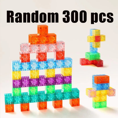 DIY Magnetic Building Blocks Transparent Square Toy Colorful Cubes Toy Construction Toy Assembly Toy for Children DIY Toys Gift
