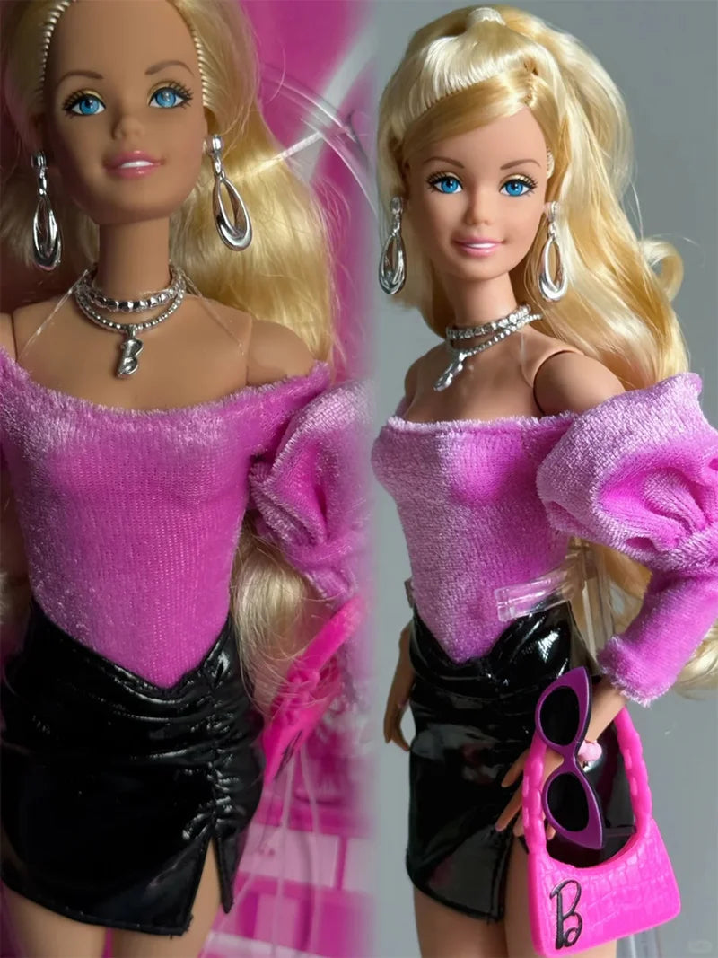Superstar New 2026 Genuine Officially Licensed Barbie 2026 Deluxe Fashion Series Pink Black Lace Collectible 30cm Barbie Doll