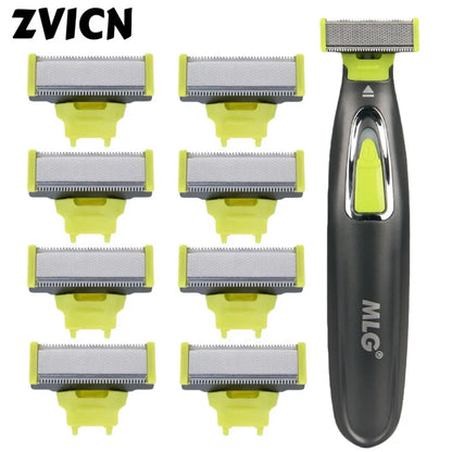 Electric Shaver Head for MLG, 1/2/5PCS, Rechargeable Beard Razor Head, Men Shaving Machine Replacement Blade Heads, Shaver Heads