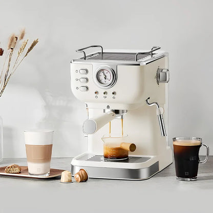 Electric Espresso Coffee Machine Cafetera Semi Automatic 20 Bar Coffee Maker 220V EU Automatic Milk Frother Cappuccino Hot Water