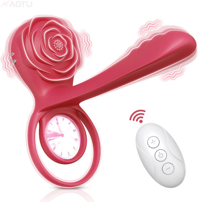 Cock Ring Vibrating for Men Male Erectile Penis Ring G-Spot Clitoris Anal Stimulator Ejaculation Delay Adult Sex Toy for Couples