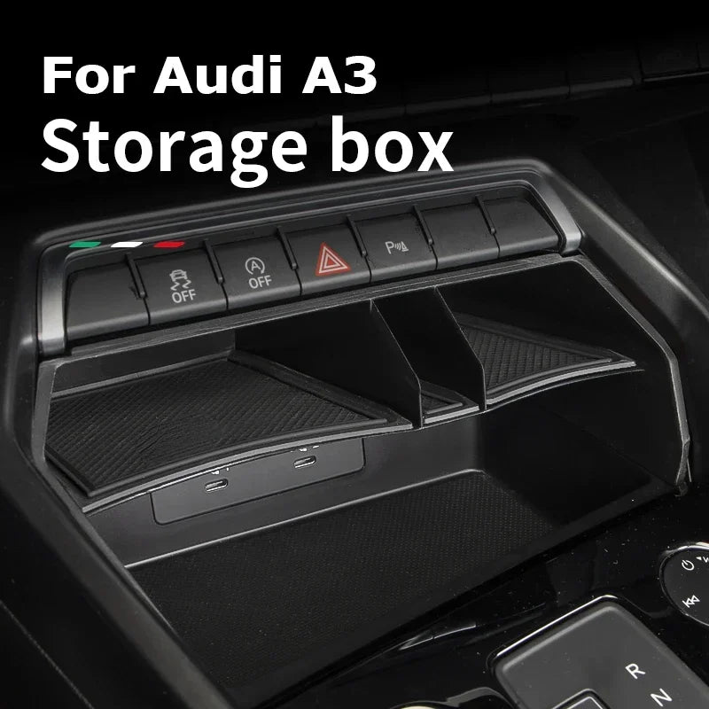 LHD ABS Storage Organizer for Audi A3 S3 8Y 2022 2021 2020 Sedan Hatchback Limousine Sportback Car Interior Accessories