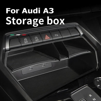 LHD ABS Storage Organizer for Audi A3 S3 8Y 2022 2021 2020 Sedan Hatchback Limousine Sportback Car Interior Accessories