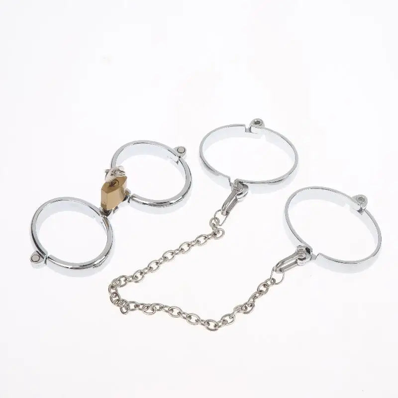 DIY Metal Tool Lock Elliptical Metal Ring Chain Bdsm Home Men's And Women's Slave Restraint Tool Parts Accessories Sex Products
