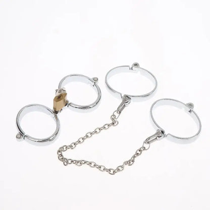 DIY Metal Tool Lock Elliptical Metal Ring Chain Bdsm Home Men's And Women's Slave Restraint Tool Parts Accessories Sex Products