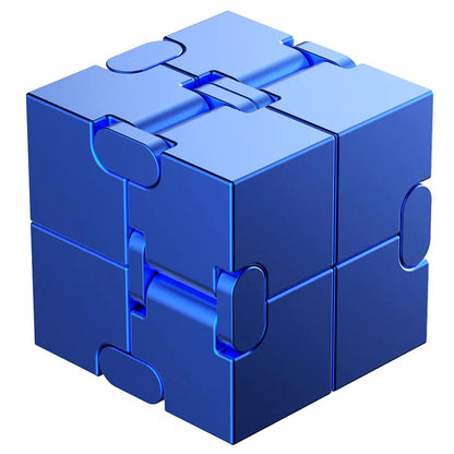 Metal Magic Cube Stress Relief Toy Cube Portable Educational Toys Decompresses Relax Toys for Children Adults Birthday Gift