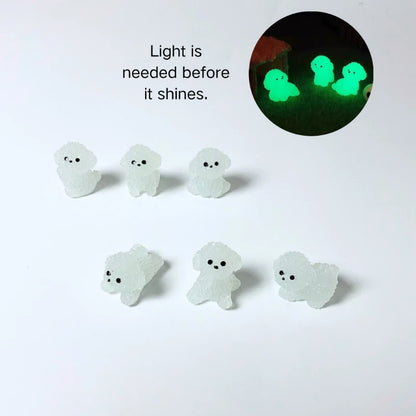 6pcs Glow-in-the-Dark/Non-Glow Dual-Color Bear Puppy Cute Cartoon 3D Shoe Charms Fun Shoe Buckle For Clogs  Perfect for Xmas