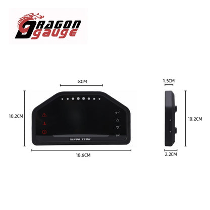 Racing Gauge 9 in 1 Race Dash Panel Multi-Function Dashboard LCD Screen Display with Sensor Kit DO928