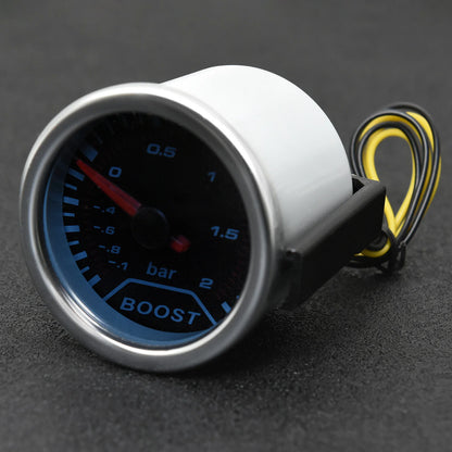 12V Boost Gauge Water Temp  2" 52mm LCD Display Turbo RPM Tachometer Oil pressure gauge with sensor -1-2.0-3.0 bar Racing Meter