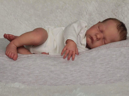 NPK 19inch Lifelike Reborn Doll Hand Root Hair Soft Body Marley Bebe Limited Edition Newborn Doll Collectible