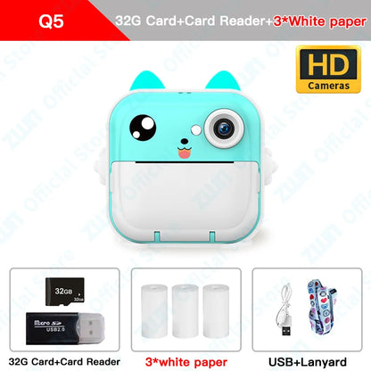 Children 1080P HD Digital Camera Toys Instant Print for Kids Thermal Print Camera Instant Print Photo Video With TF Memory Card