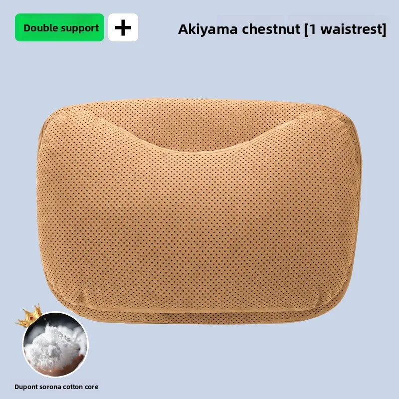 High Quality Universal SUV Car Headrest Cushion Car Seat Neck Pillow High-grade Leather Breathable Lumbar Support Car Pillow