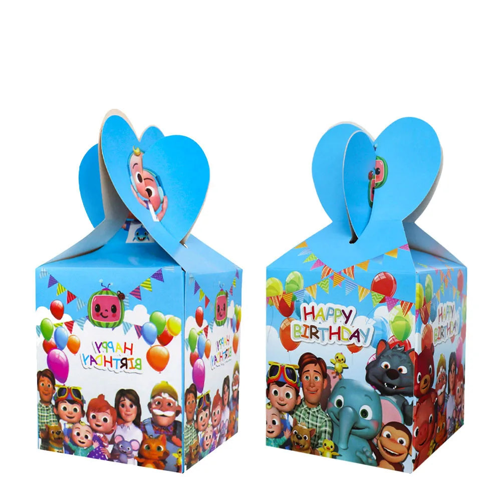 Cocomelon Birthday Party Decoration Tableware Set Birthday Cup Plate Napkin Tablecloth Cake Topper Balloon Party Favors Gifts