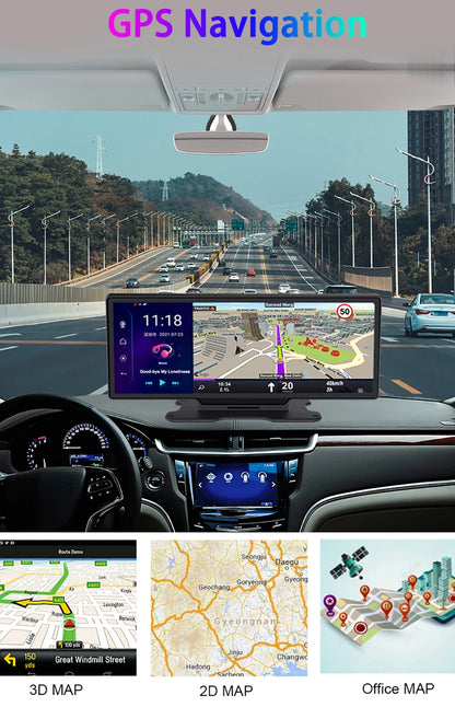 11 inch IPS 4G Car GPS DVR Camera GPS Navigation Android 8.1 ADAS WiFi 1080P HD Dvr Camera Review Camera Dash Cam Video Recorder