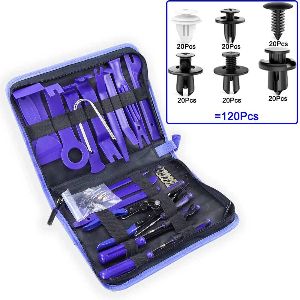 Car tools Car Interior Disassembly Oil Seal Screwdrivers kit Auto Fastener Clips puller diy Panel Tools, auto trim puller kit