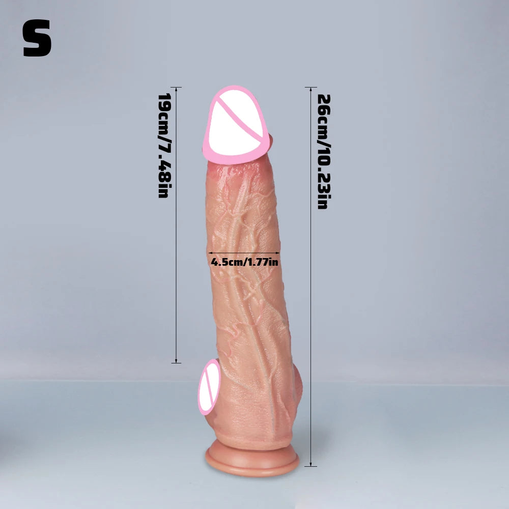 3Colors Penis Super Realistic Veins Soft Dildo Male Silicone Genitals Vaginal Masturbation Suction Cup Dick Woman Anal Sex Toy