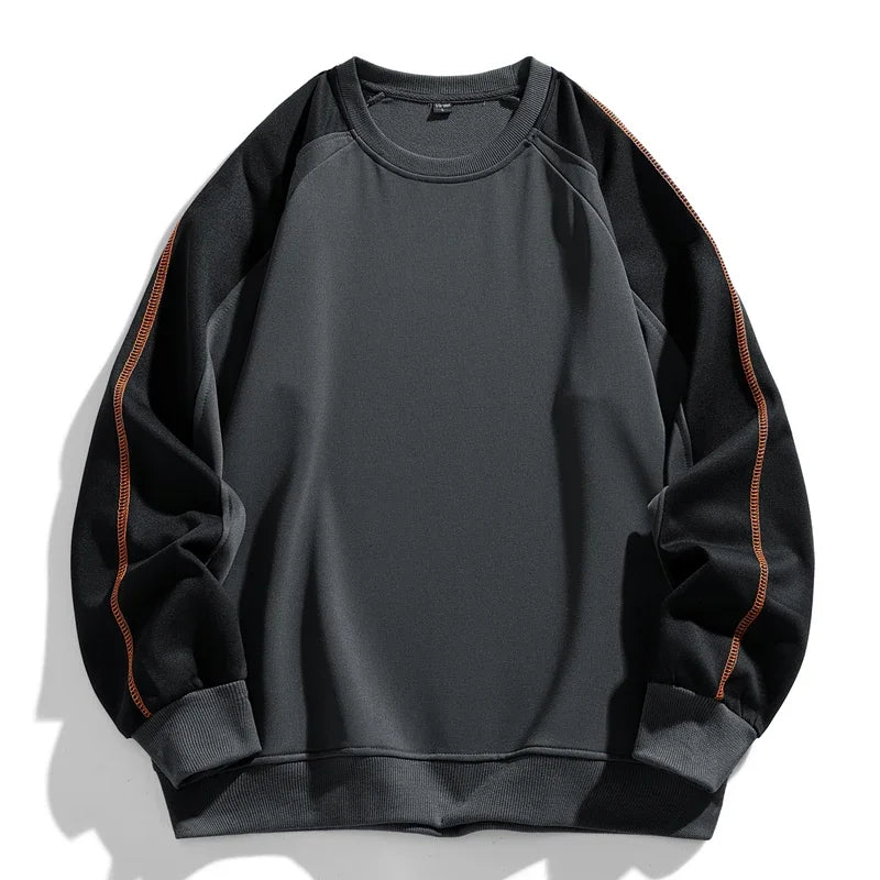 TFETTERS Brand 2026 Sweatshirts for Male Long Sleeve Loose O Neck Fashion Casual Pullover Man Motion Oversize Winter Clothing