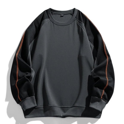 TFETTERS Brand 2026 Sweatshirts for Male Long Sleeve Loose O Neck Fashion Casual Pullover Man Motion Oversize Winter Clothing