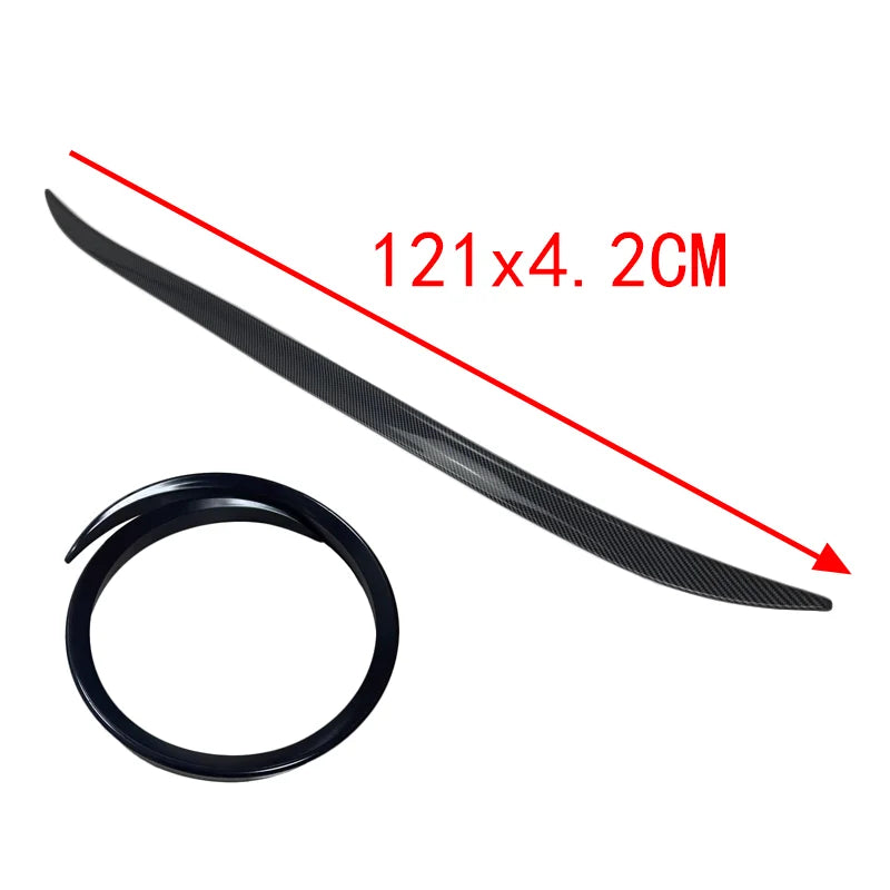 For VW Volkswagen Virtus Accessories 2020+ Car Rear Wing Trunk Tail Spoiler Lip Rubber Black Soft Plastic Gloss Black
