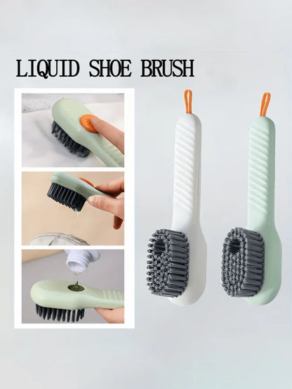 2-In-1 Multi-Function Cleaning Brush/Shoe Brush, 2-In-1 Multi-Function Cleaning Brush With Soap Dispenser, New Upgraded Drawer-S