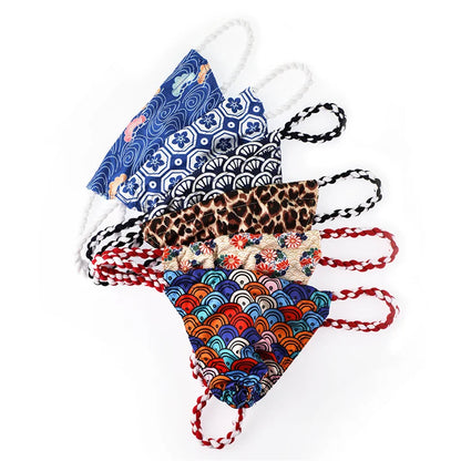 6PCS Men Thongs Underwear U-bag Men's Sexy Low-waisted T-shaped Underpants Rope Japanese Printed Sumo Jockstrap