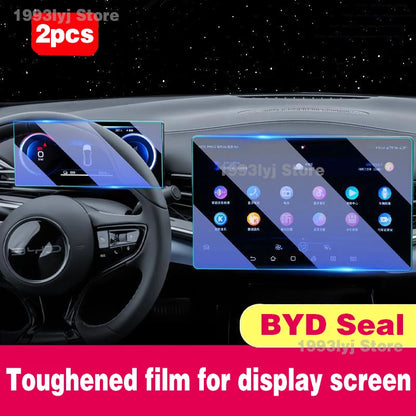 For BYD Seal Tempered Glass Car Interior Navigation Entertainment Media Touch Center Display Screen Protective Film