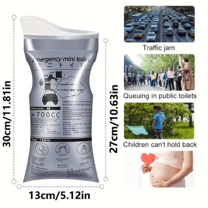 Car Emergency Urine Bag 700ML Outdoor Disposable Travel Mobile Toilet Traffic Jam Portable Unisex Urinal Bag Baby Vomiting Bags