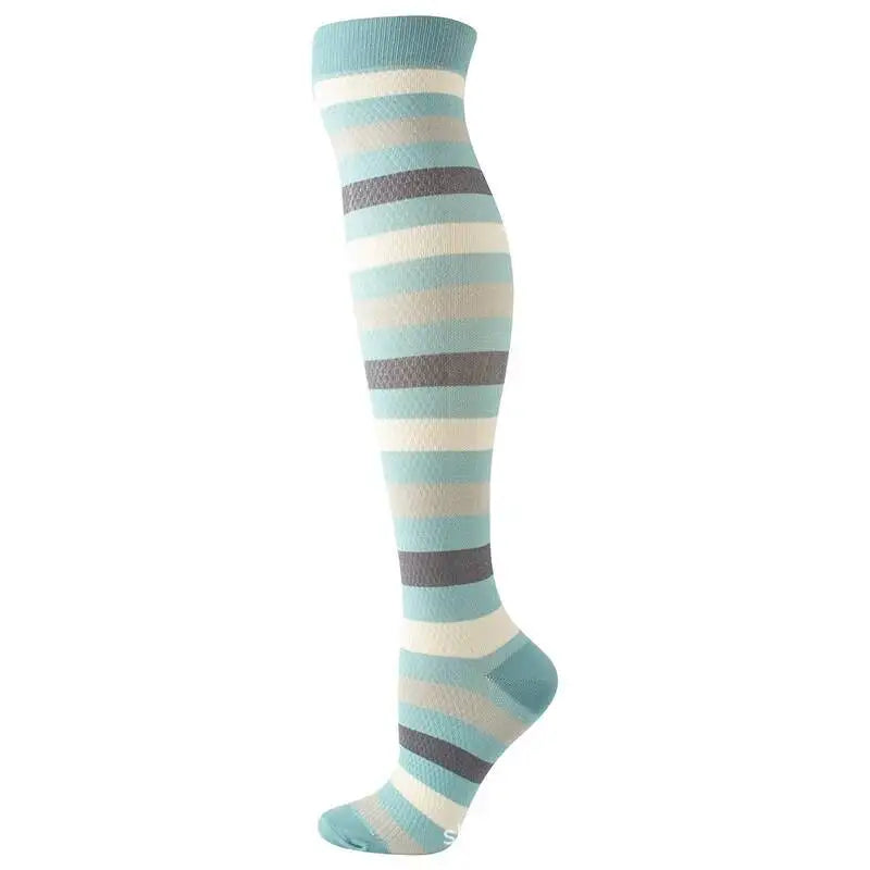 Sport Compression Stockings Funny Pattern Halloween ballon Dot Leg Pressure Running Cycling Multi Color Compress Socks