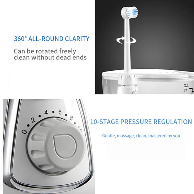 Countertop 10 Modes Electric Water Flosser 800ML Oral Irrigator Dental Water Jet Home Oral Care Spa Cleaner
