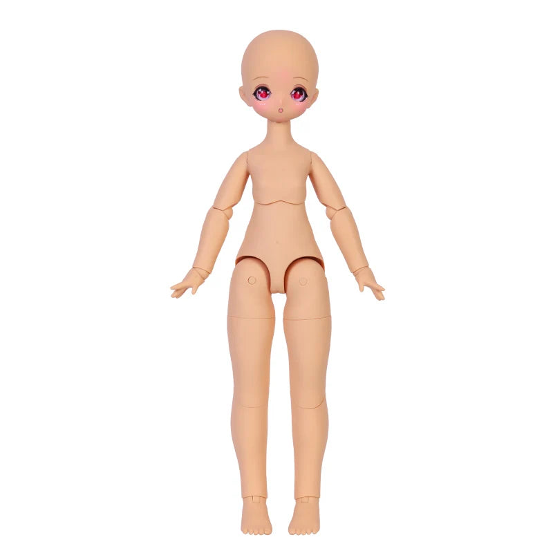 ICY DBS 1/4 Dream Fairy Nude Doll with Eye Makeup or No Makeup white and tan skin 40cm Makeup Doll Head and Body Toy Gift SD