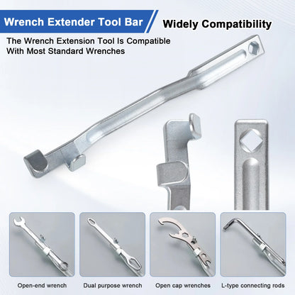 Universal Wrench Extender Tool Bar Adapter With 1/2" Hole Drive Breaker Bar Accessory For Mechanics Automotive Repairs Extension