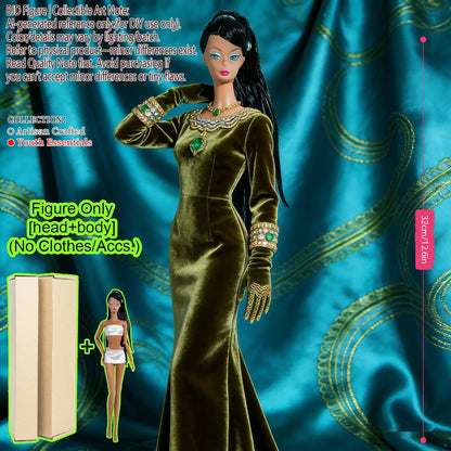 1/6 Scale Fashion BJD Doll 12 Joint Articulated Body Art Collection Doll For Home Decor