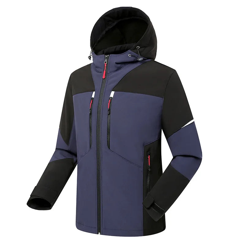 2024 Casual Winter Men Jackets Fleece Thick Pants Men's Sets Warm Waterproof Hooded Coats Male Cargo Pants Tactical Suits M-4XL