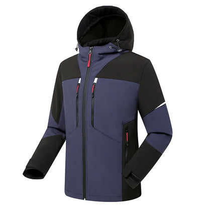 2024 Casual Winter Men Jackets Fleece Thick Pants Men's Sets Warm Waterproof Hooded Coats Male Cargo Pants Tactical Suits M-4XL