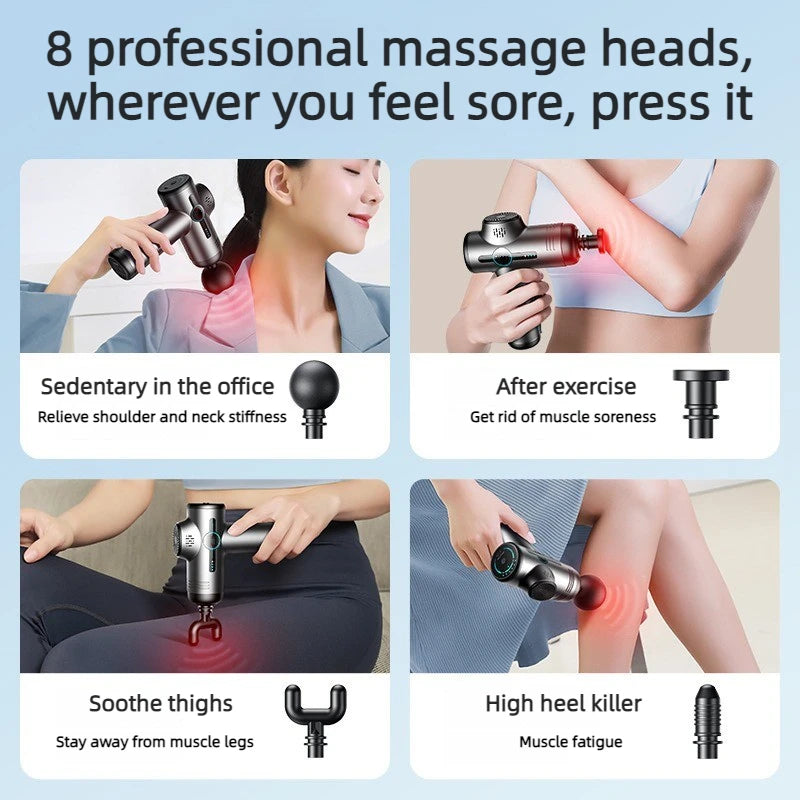 99 Speed Professional Muscle Massage Gun Massager for Neck and Back, Drop Shipping Fitness Equipment