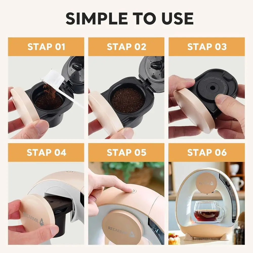 Compact 2-in-1 Coffee & Tea Maker: Brews 4-8 Oz in 2 Minutes, Ideal for Home, Office, Dorm