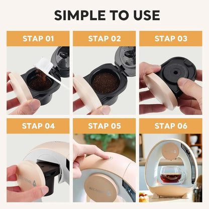 Compact 2-in-1 Coffee & Tea Maker: Brews 4-8 Oz in 2 Minutes, Ideal for Home, Office, Dorm