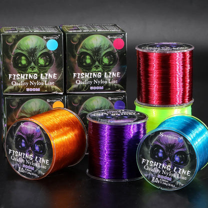 Sougayilang Nylon Fishing Line Strong Tensile and Wear-resistant Fishing Line 500m Capacity Freshwater Saltwater Fishing Line