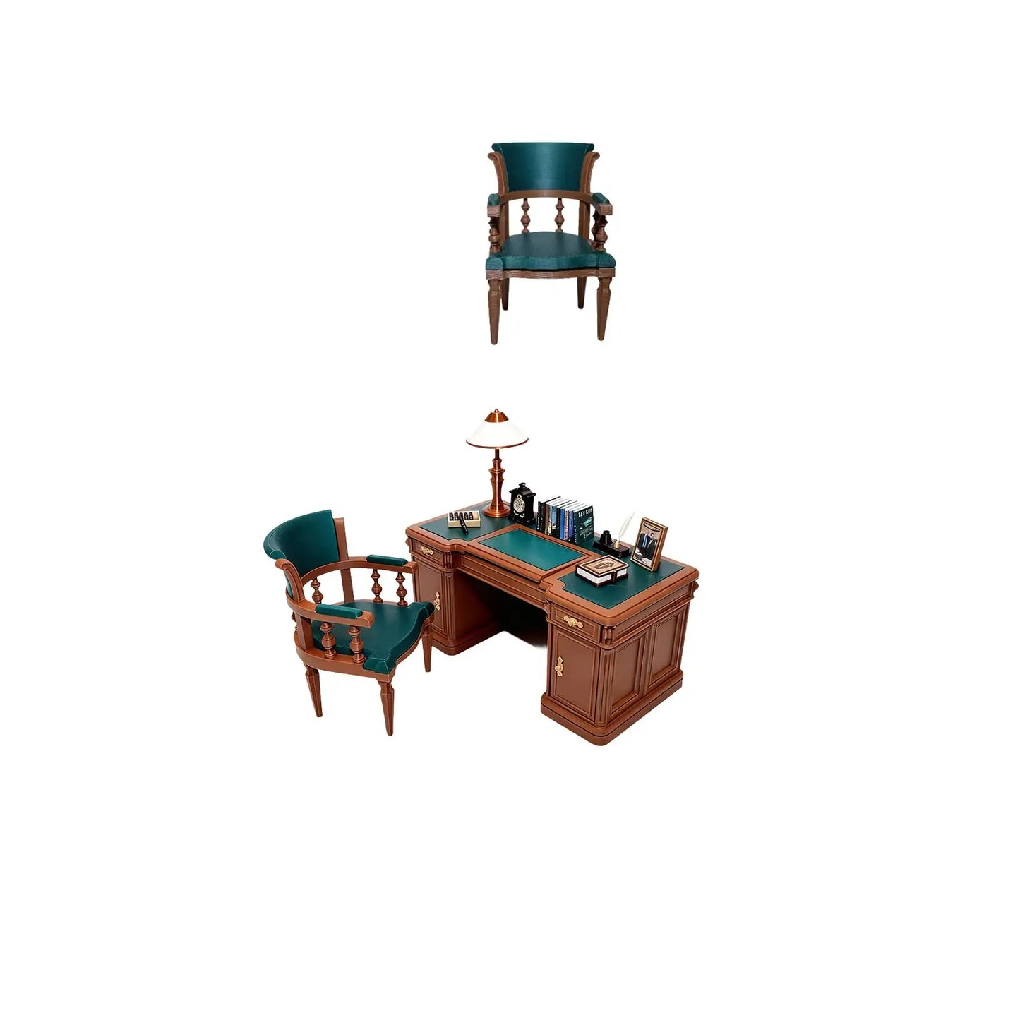 1/12 Crafts Miniature American Chair Set for Diorama DIY Projects Life Scene