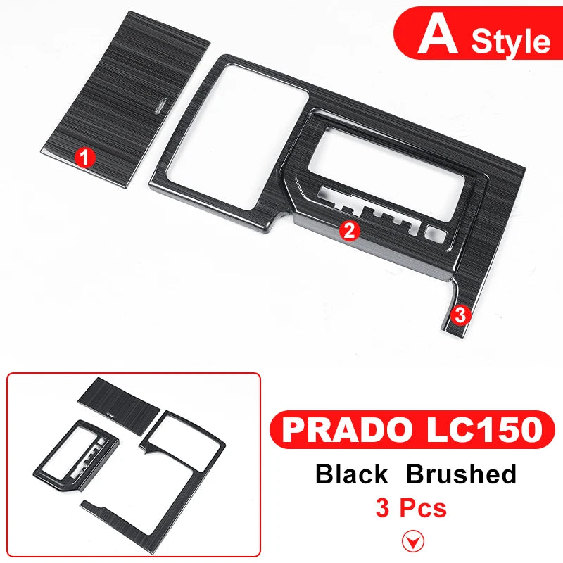 For 2010-2017 Right Rudder Car Toyota Land Cruiser Prado 150 Stainless Steel Panel Gearbox Cover Lc150 J150 Interior Accessories